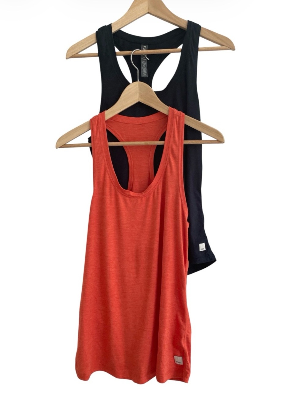 Vuori Lux Performance Tank Tops Set of 2 Navy Orange M Yoga Exercise Workout
